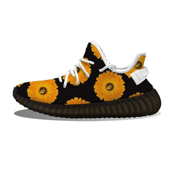 

diy custom orange daisy black running shoes mh printed mens womens trainers outdoor sports sneakers mavi