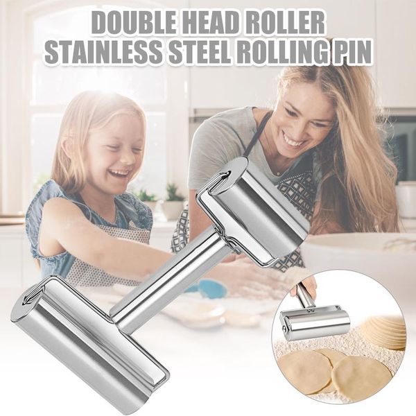 

rolling pins & pastry boards pin double head roller stainless steel heat resistant kitchen utensils for baking pizza pastries cookies