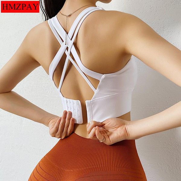 

yoga outfit sports underwear women's plus size cross-running fitness vest thin section gather high-strength shockproof bra