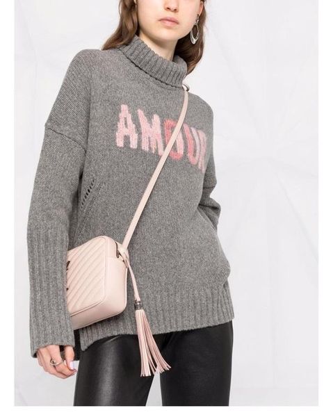 

women's sweaters women wool cashmere sweater letter printed turtleneck short front and long back female sleeve knitted jumper autumn wi, White;black