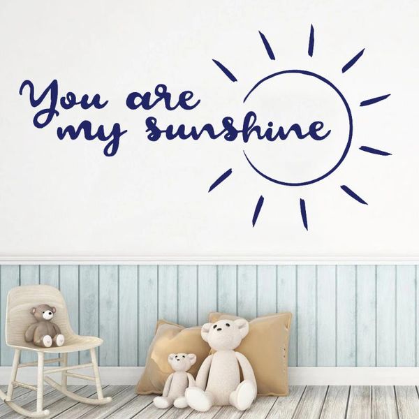 

wall stickers you are my sunshine mural removable art for kids boy bedroom decoration poster house decor decals dw5080