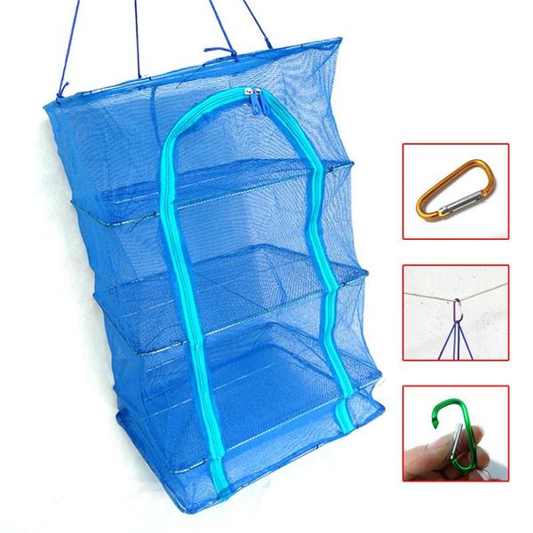 

layers fishing net fish drying folding mesh hanging rack for vegetable dishes making dry accessories