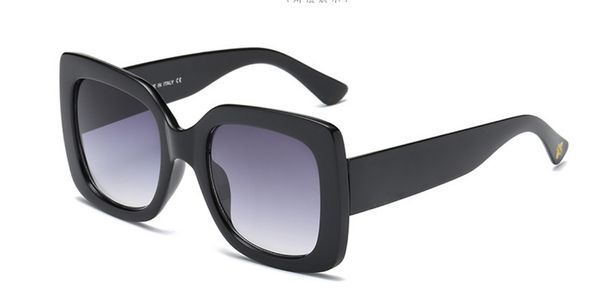 

0084 new luxury logo sunglasses for women men attitude sunglass gold frame square metal frame vintage style outdoor design classical model w, White;black