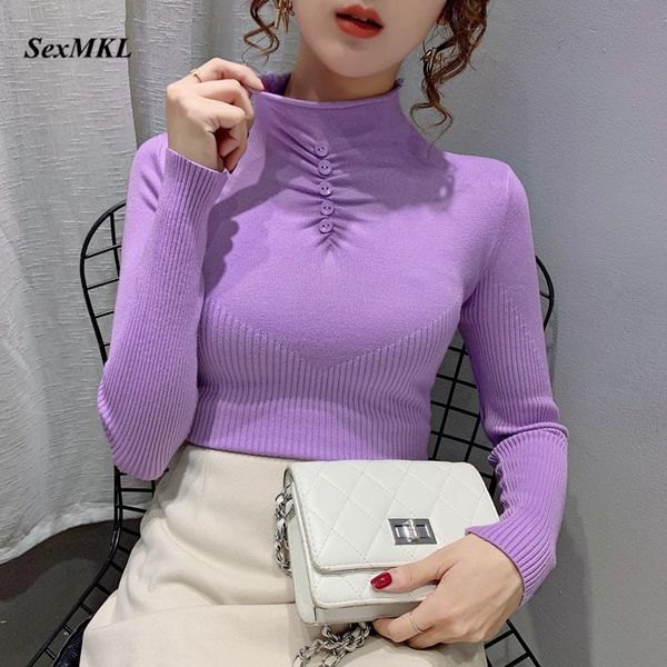 

women's sweaters women winter knitted pullovers 2021 fashion long sleeve casual black turtleneck korean clothes elegant slim ladies, White;black