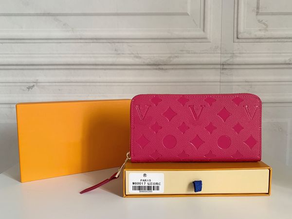 

2023 fashion flowers designer zipper wallets luxurys men women leather bags quality classic letters coin purse original box plaid card holde, Red;black