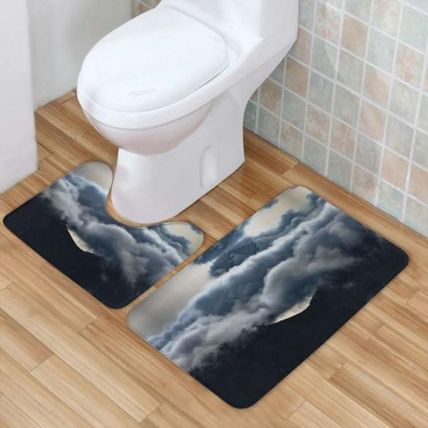 

2pieces bathroom rugs bath mats