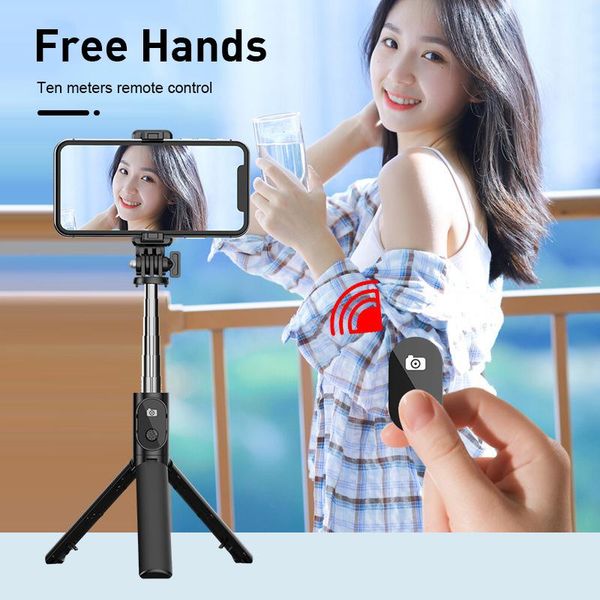 

wireless selfie bluetooth stick self shooting remote control tripod handheld camera timer device for smartphone monopods