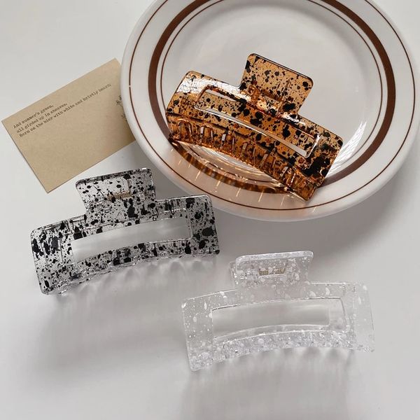 

woman big korean style hair claws barrettes trendy hairpins hair clips lady femme hair accessories crab headwear, Slivery;golden