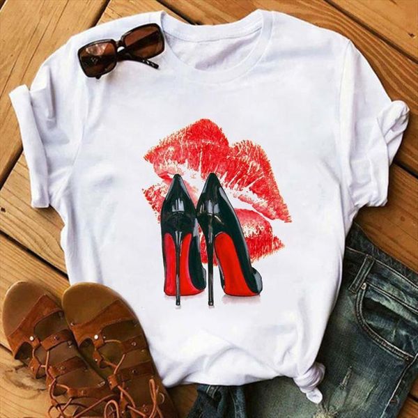 

maycaur lovely lips printed men mens t shirt tshirts summer fashion short sleeves female clothing hipster kawaii pint tees, White;black
