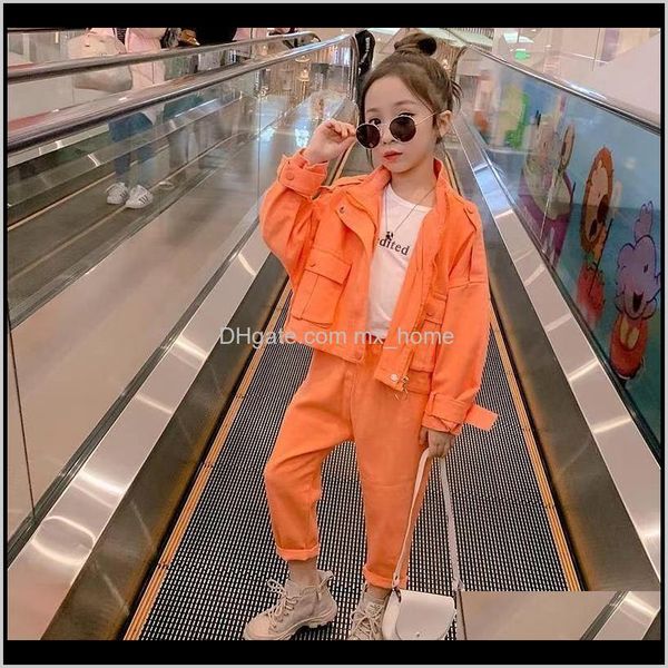 

sets baby baby maternity drop delivery 2021 childrens costume teen clothing spring casual jackets pants suit school girls tracksuit kids clo, White