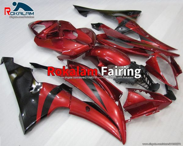 

red black fairings for yamaha yzf-r6 yzf r6 2013 2014 2015 2016 08-16 yzf600 r6 yzf 600 r6 2008-2016 aftermarket hull (injection molding)