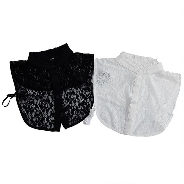 

bow ties vintage detachable clothe accessories lapel blouse shirt collar false fake, Black;gray