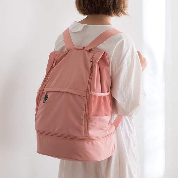 

duffel bags luggage bag short distance sports fitness dry and wet separation yoga swimming large capacity travel backpack female