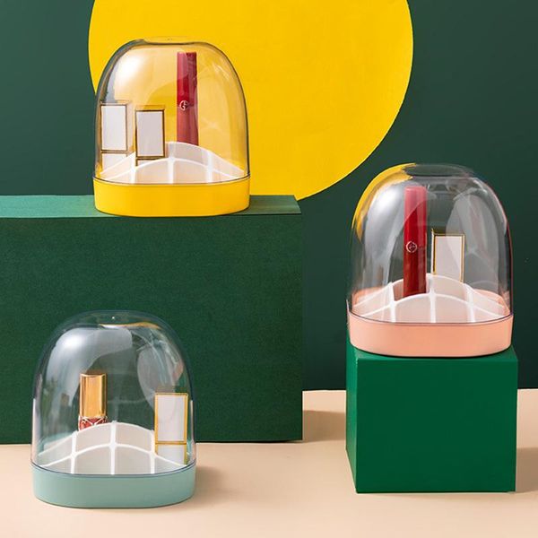 

dustproof 16 grid lipstick storage box waterproof makeup organizer cosmetic display stand make -up brush eyebrow pencil holder boxes & bins