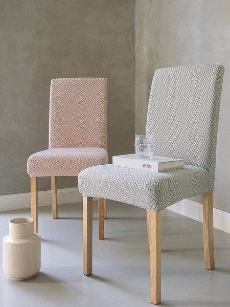 

chair covers solid color simple dining table elastic winter thickened jacquard rectangular integrated household universal