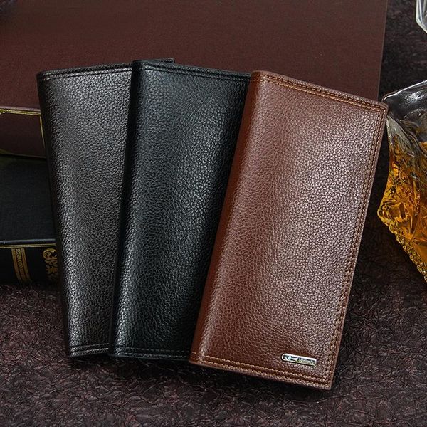 

wallets 2021 men's wallet long fashion magnetic buckle plus envelope large-capacity multi-card pocket, Red;black