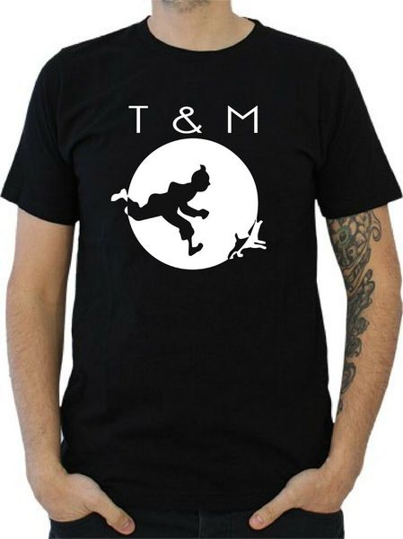 

mens t-shirt tintin & milou, White;black