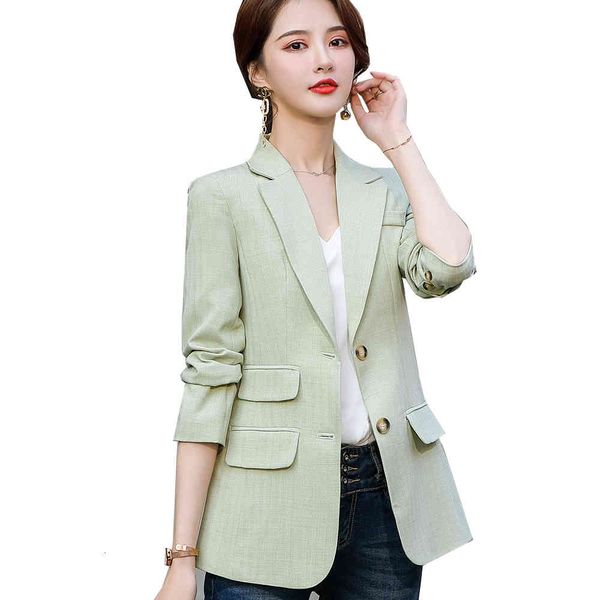 

women's suits & blazers new arrival spring long sleeve office blazer coats ladies women female green black gray formal jacket z4ms, White;black