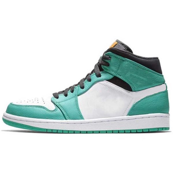 

s mens basketball shoes 1s mid chicago black toe high og light smoke grey 1 trainers pine green obsidian sneakers8njp