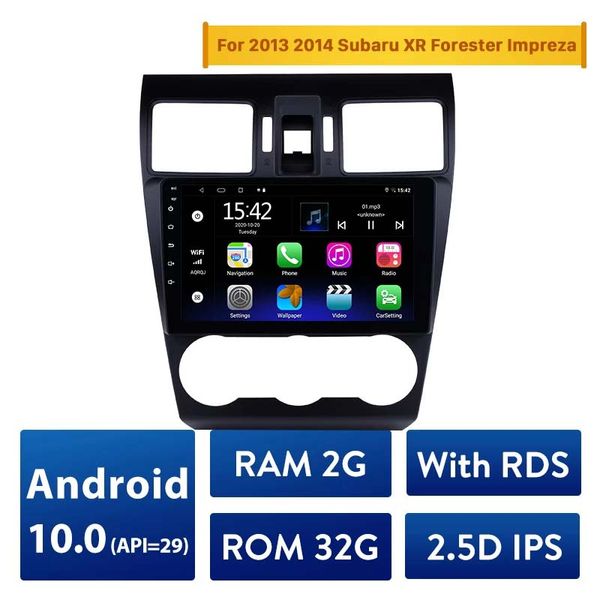 Android Player RAM 2G 2.5D IPS Araba DVD GPS Navigasyon Radyo Multimedya 2013-2014 Subaru XR Forester Impreza