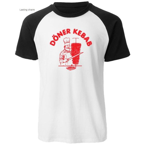 

men's casual shirts doner kebab raglan sho mouw heren t-shirts funny t-shirt la summer casl hip hop men make, White;black