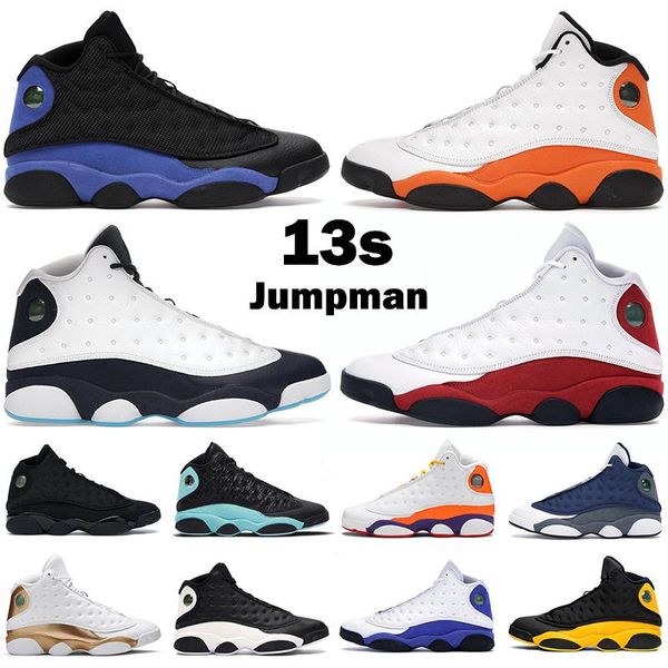 

2022 basketball shoes men women jumpman 13s 13 obsidian powder blue black hyper royal red flint court purple dirty bred cat mens trainers