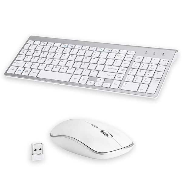 

wireless keyboard mouse set 2.4g 100 keys full size usb for pc lapwindows plug and play mini combos