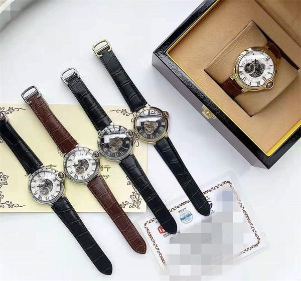 

automatic hollow mechanical watch, Slivery;black