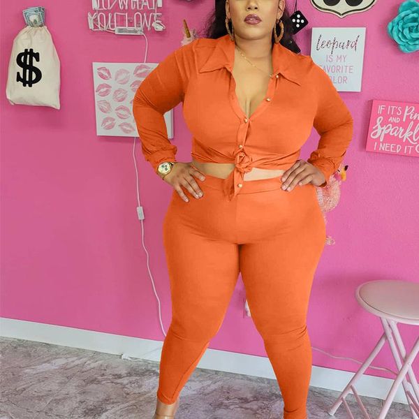 

plus size tracksuits clothing women leggings set ladies fall long sleeve shirt two piece pants outfits wholesale drop, Black
