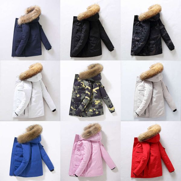 

designer work clothes couple coat down jacket men's fashion short winter snow curse thickened fake wool collar, Black;brown