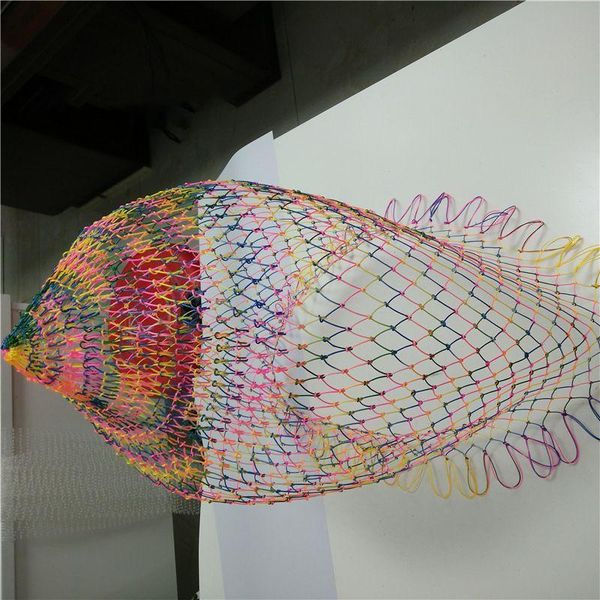 

hand-woven fishnets fishing nets 35cm 40cm 50cm depth tackle collapsible folding dip net rhombus mesh holes . accessories