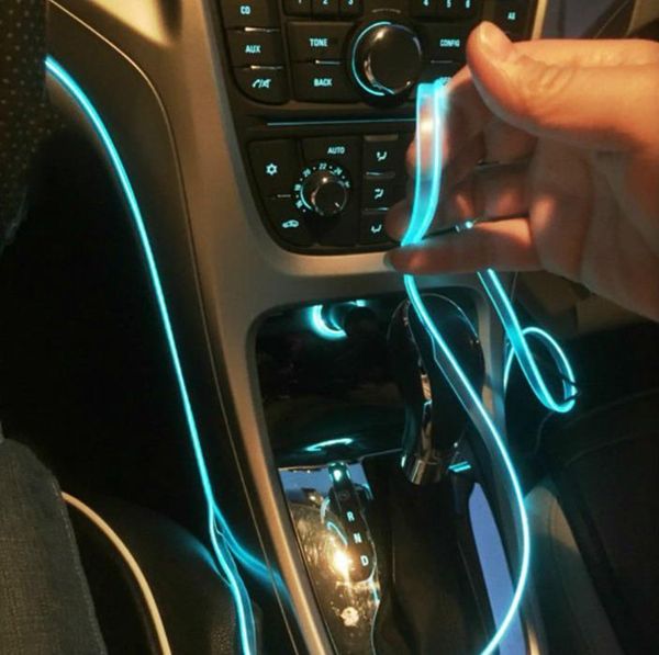 

interior&external lights car led cold light line interior atmosphere guide decorative instrument door slit