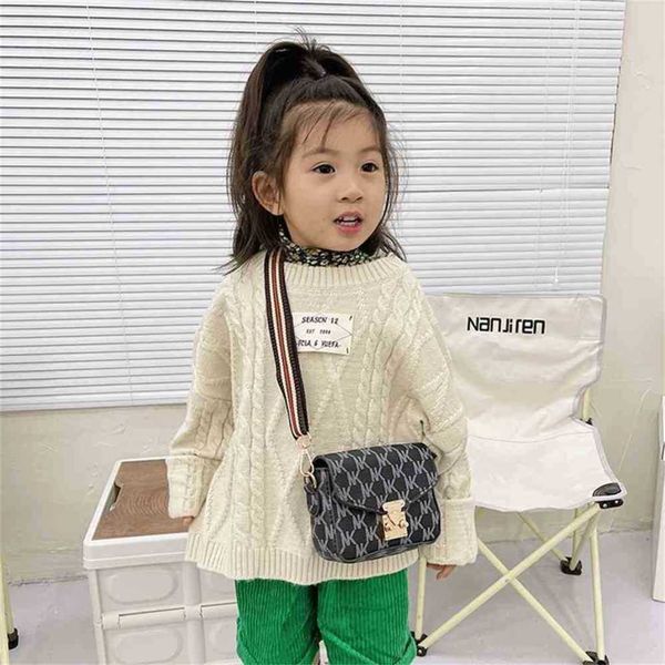 

christmas fashion printed children's mini square bag cute stripe girl princess messenger bag portable one-shoulder wallet crossbody pac, Black