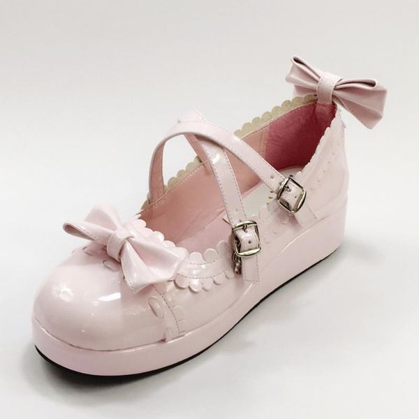 

boots princess sweet lolita shoes summer and spring round head shallow mouth fashion soft sister bow tie women 2002c, Black