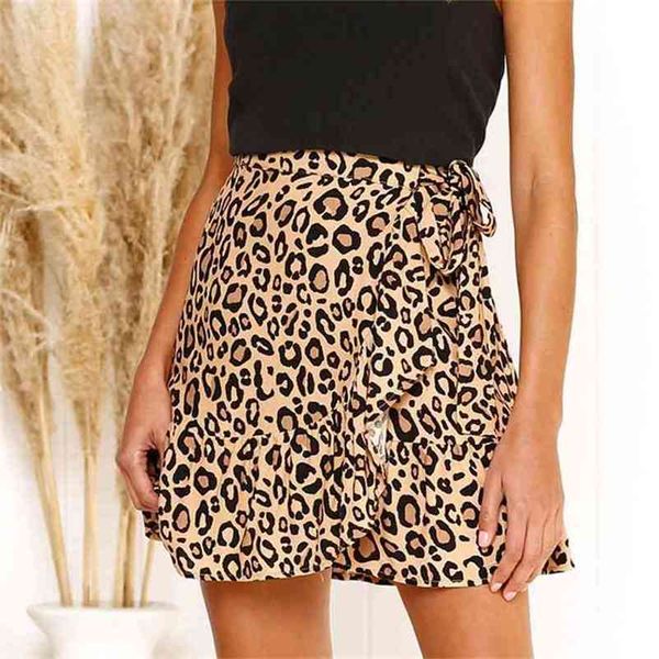 

summer casual women beach ruffles mini irregular skirt floral printed lotus short skirt bohemian fashion high waist skirts 210508, Black