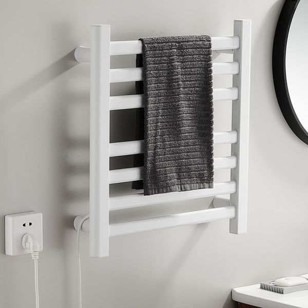 

towel racks black electric heating rail waterproof and scald can heated dry bathroom self energy saving fast