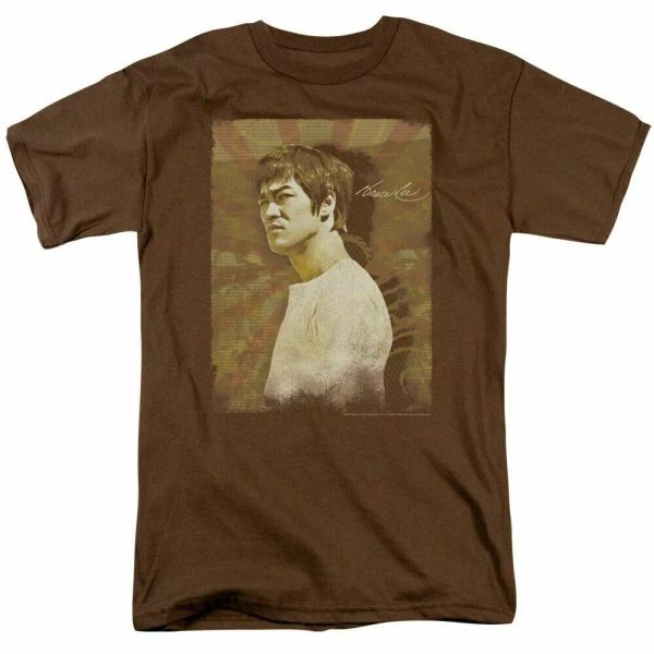 

bruce lee anger t shirt mens license movie martial arts tee coffee, White;black