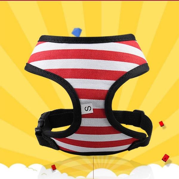 

dog collars & leashes striped vest type traction rope cute practical durable pet accessories
