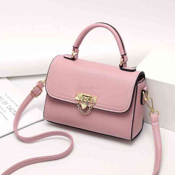 

bag women 2021 fashion korean women's bag s solid color chain lock single shoulder messenger hand carry, Black;red
