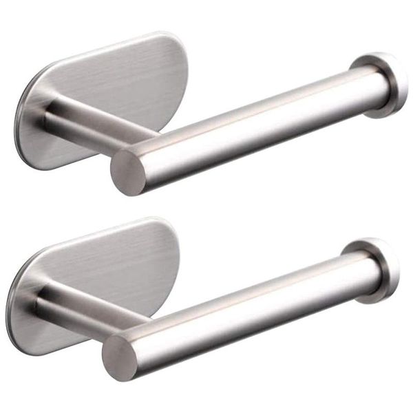 

toilet paper holder self adhesive bathroom roll wall mount 2 pieces sus 304 stainless steel holders