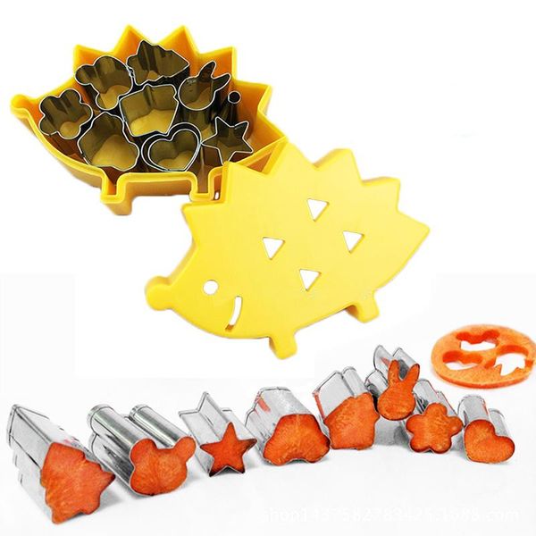 

baking moulds 10pcs biscuit fondant cutter hedgehog box kitchen accessories multifunction fruit mold cake decorating tools stainless steel