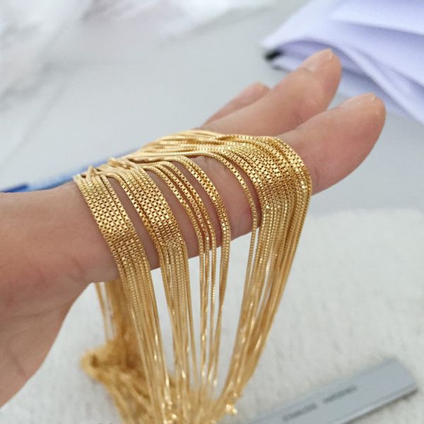 

0.85mm gold filled chain box stamp, Silver