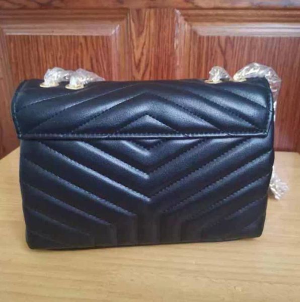 

luxury designer handbag loulou y-shaped seam leather bag ladies metal chain shoulderflap bag messenger bags whole235w