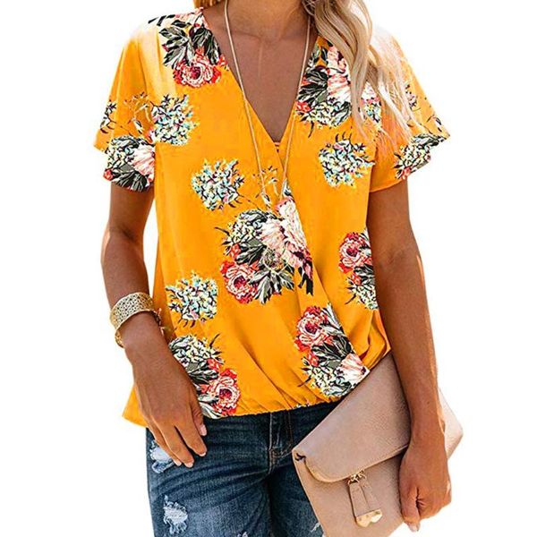 

women's t-shirt daigelo s-2xl fashion tee shirt women summer for 2021 funny flower print shirts cotton camisetas mujer, White