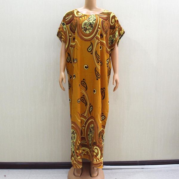 

arrival african dashiki cotton material short sleeve o-neck elegant long dress for women mama with scarf ethnic clothing, Red