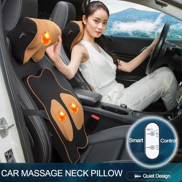 

seat cushions car electric massage pillow auto safety accessories headrest neck simulation human travel for office