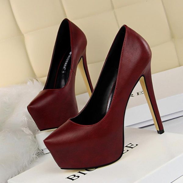 

fashion simple thin heel super high waterproof platform nightclub show women's single shoes heels 13.5cm dress, Black