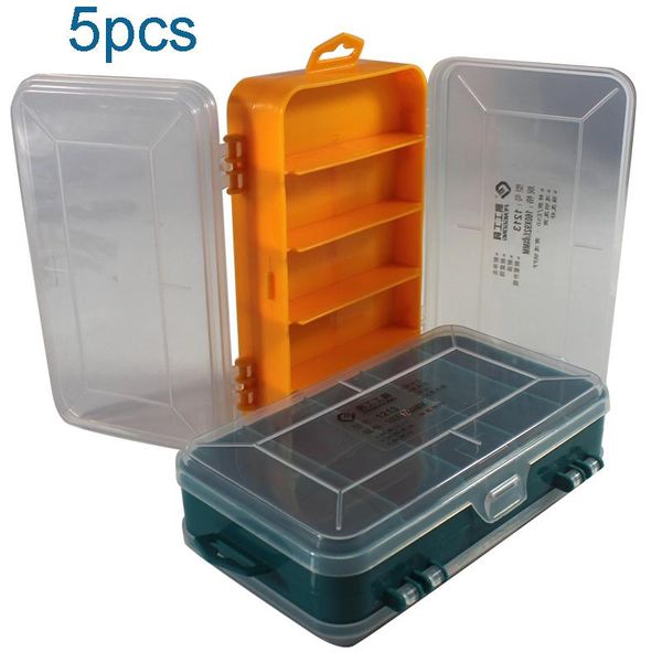 

tool organizers double-side 13 grids portable transparent screws storage box multifunctional case plastic