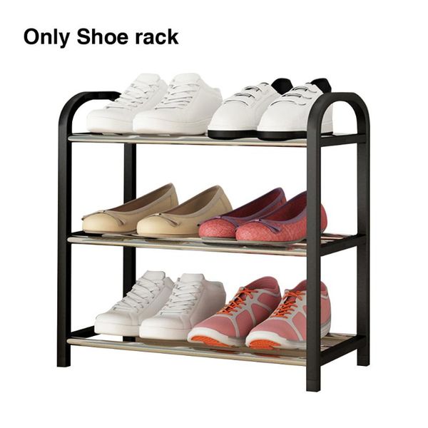 

clothing & wardrobe storage home bedroom dormitory 3 tier easy install metal pole living room shoe rack porch standing stand plastic fr