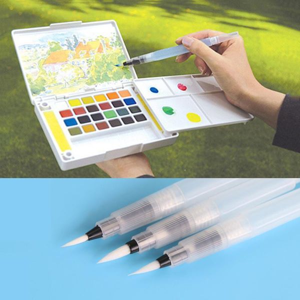 

gel pens 1pcs 15cm water brush pen ink color calligraphy for beginner painting office